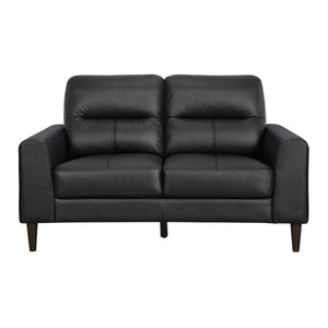 Leather Match Living Room Loveseat