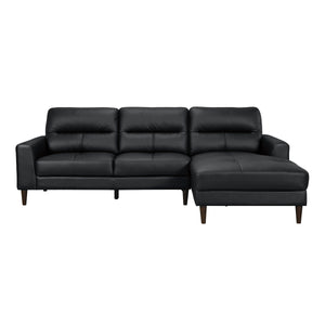 Leather Match 2-Piece Sectional with Right Chaise