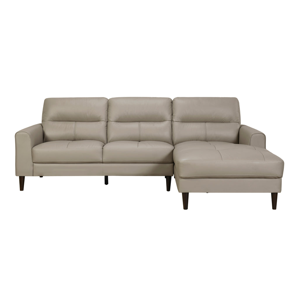 Leather Match 2-Piece Sectional with Right Chaise