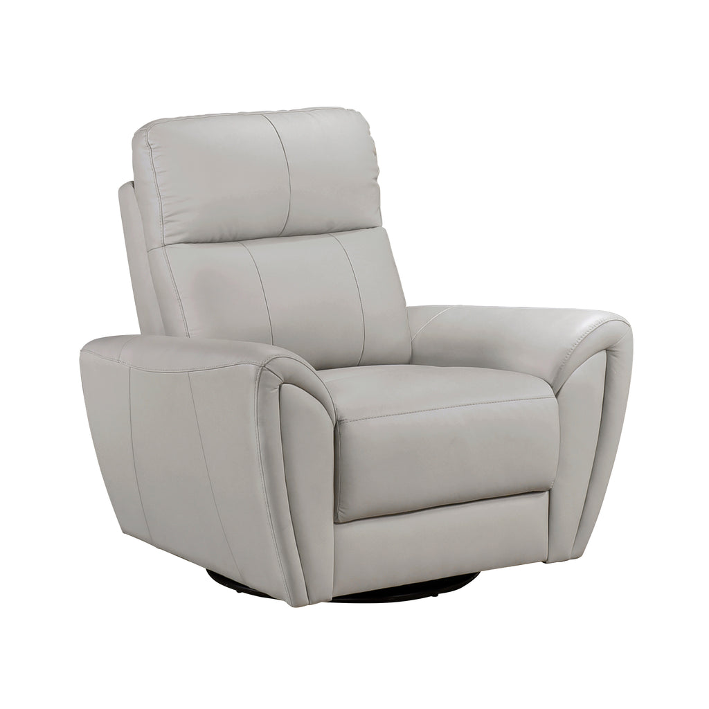 Leather Match Swivel Glider Chair