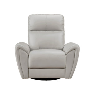 Leather Match Swivel Glider Chair