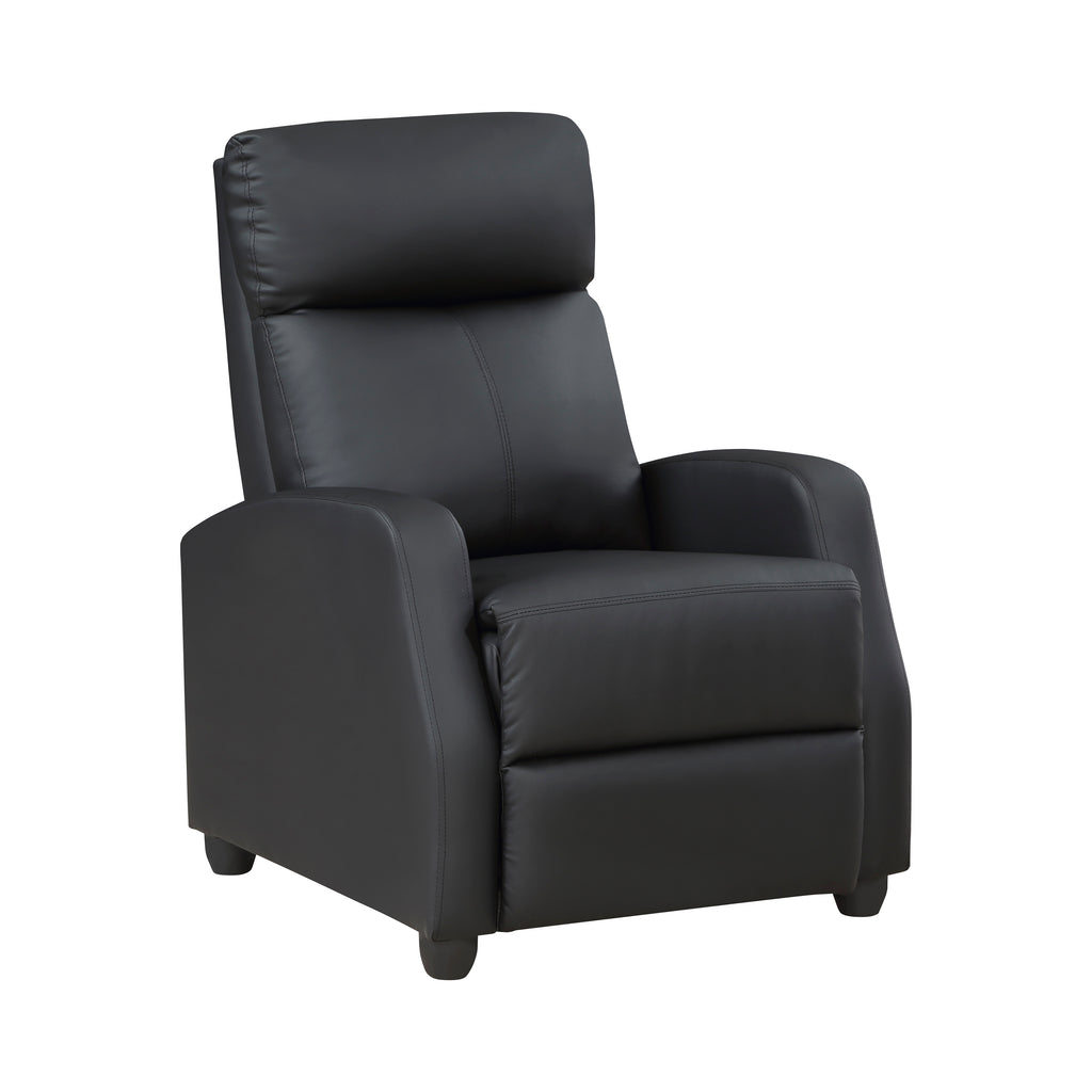 Faux Leather Push Back Reclining Chair