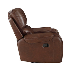 Breathable Faux Leather Swivel Glider Reclining Chair