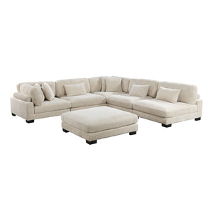 Modular Sectional Sofa, 5-Seater with Ottoman