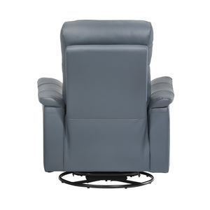 Leather Match Swivel Glider Manual Reclining Chair