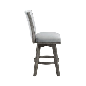 Velvet Swivel Counter Height Chair, Set of 2