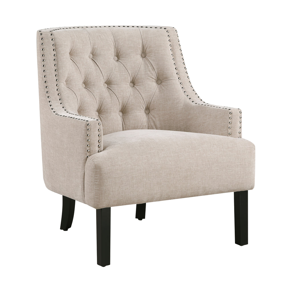 Chenille Fabric Accent Chair