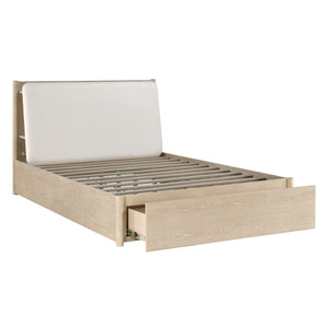 Platform Bed with Footboard Storage, King