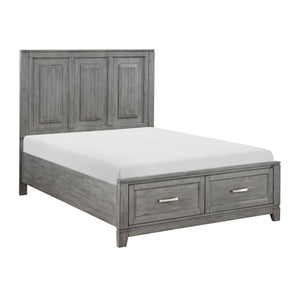 Platform Bed with Footboard Storage, Full