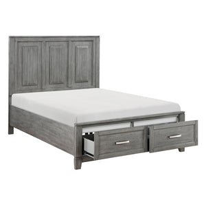 Platform Bed with Footboard Storage, Full