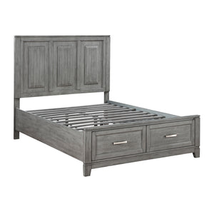 Platform Bed with Footboard Storage, Full