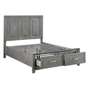 Platform Bed with Footboard Storage, Full