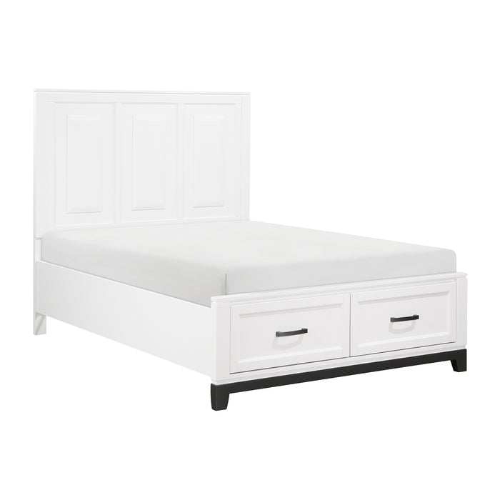 Platform Bed with Footboard Storage, Full