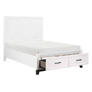 Platform Bed with Footboard Storage, Full