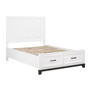 Platform Bed with Footboard Storage, Full