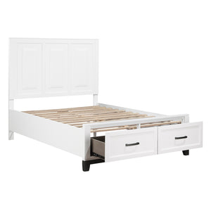 Platform Bed with Footboard Storage, Full