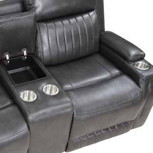 Faux Leather Double Reclining Loveseat