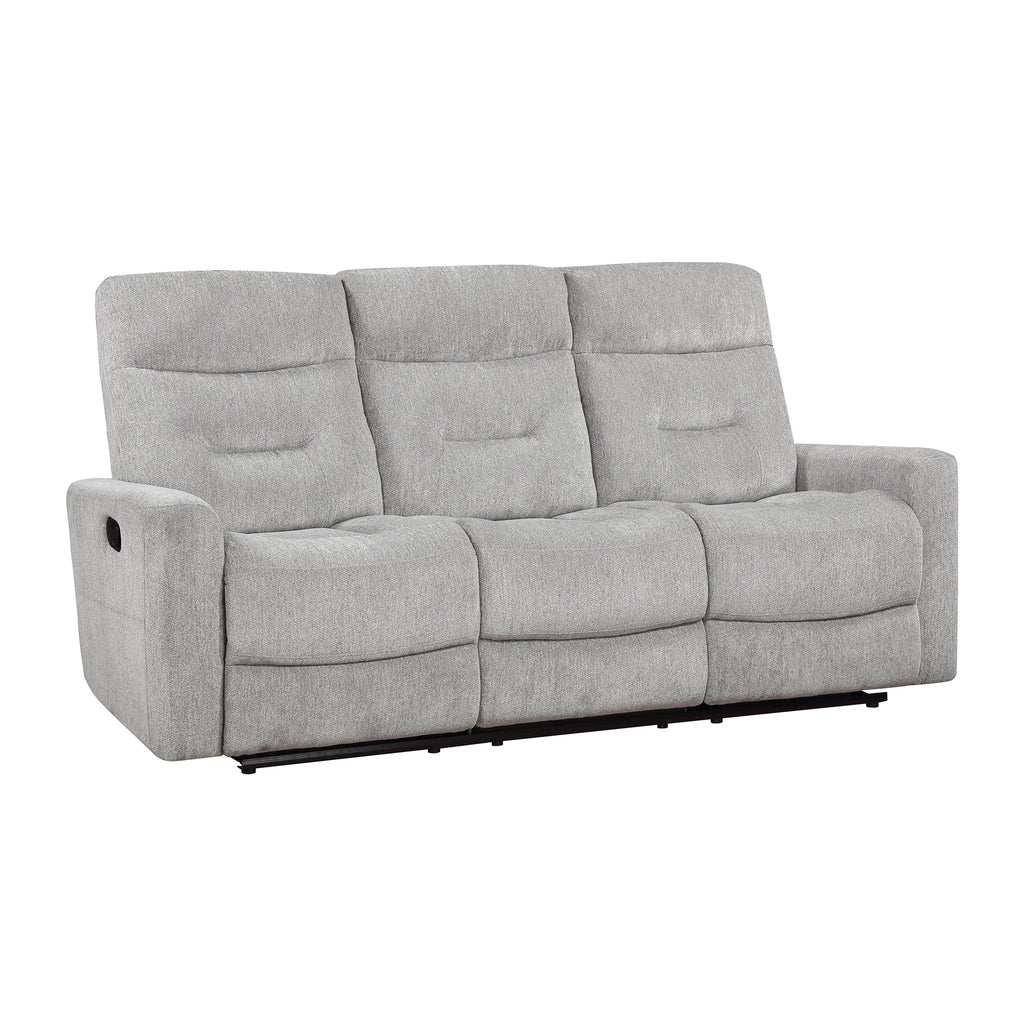 Chenille Fabric Double Reclining Sofa