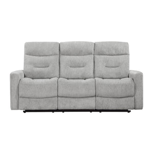 Chenille Fabric Double Reclining Sofa