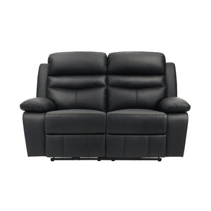 Leather Match Power Double Reclining Loveseat