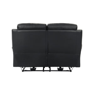 Leather Match Power Double Reclining Loveseat