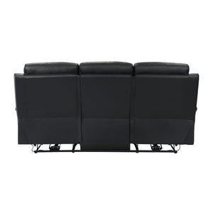 Leather Match Power Double Reclining Sofa