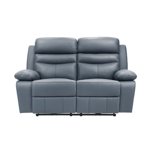 Leather Match Power Double Reclining Loveseat