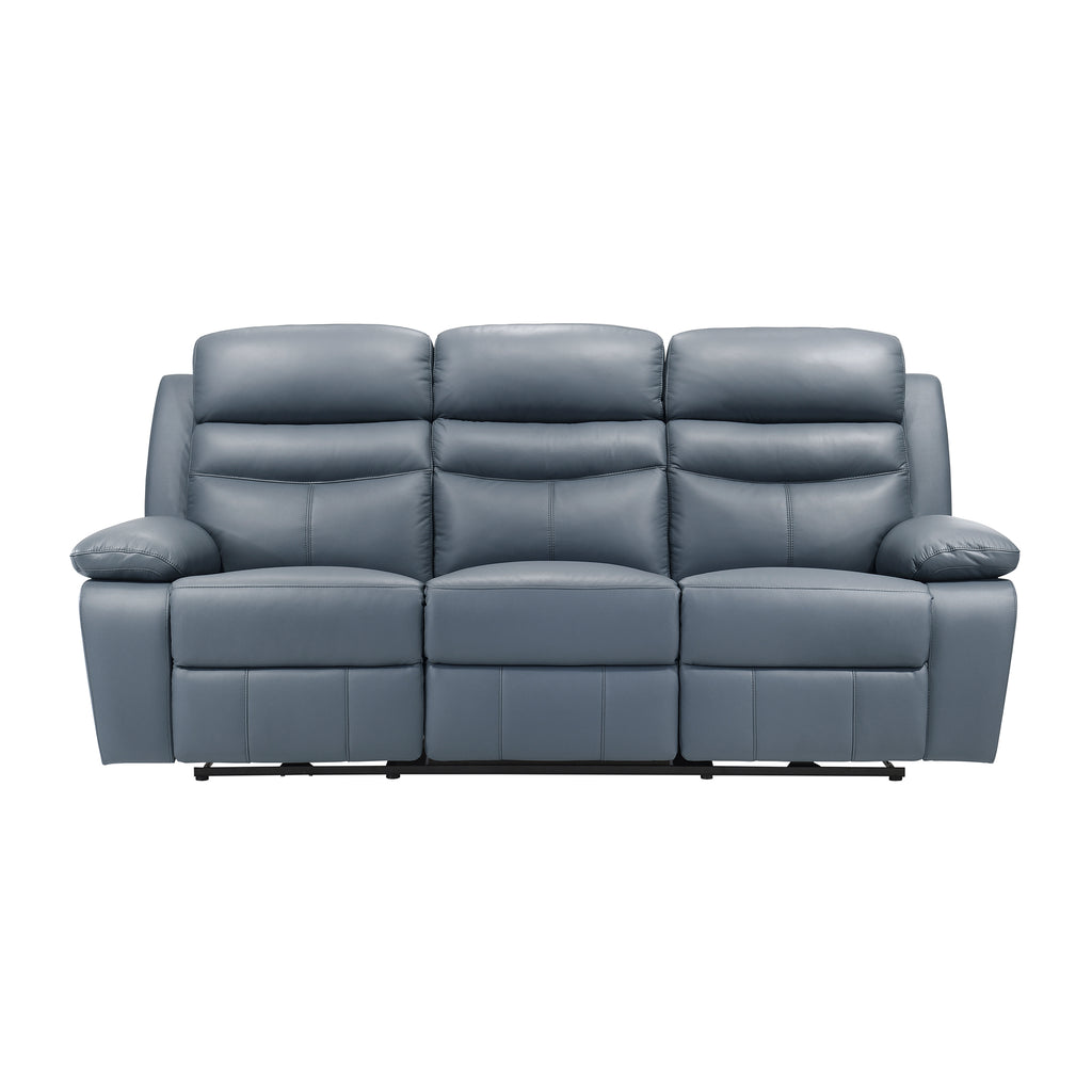 Leather Match Power Double Reclining Sofa