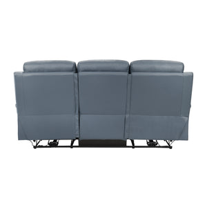 Leather Match Power Double Reclining Sofa