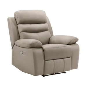 Leather Match Power Reclining Chair