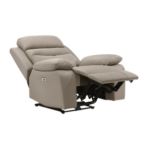 Leather Match Power Reclining Chair