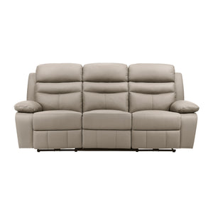 Leather Match Power Double Reclining Sofa