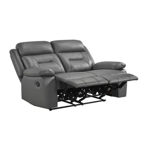 Leather Double Reclining Loveseat