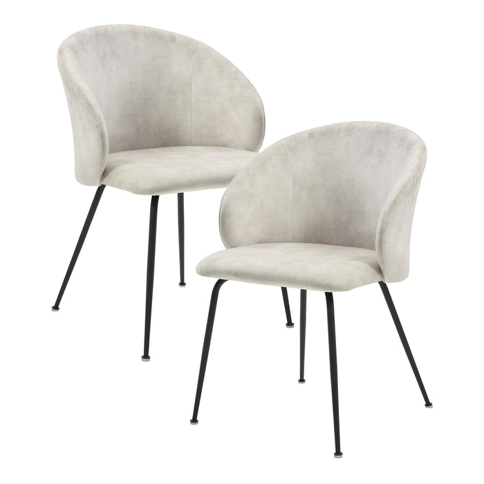 Velvet Fabric Dining Chair, Set of 2