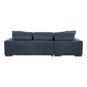 Chenille Fabric 2-Piece Sectional with Left Chaise