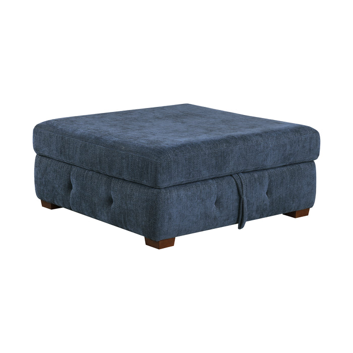 Chenille Fabric Ottoman