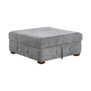 Chenille Fabric Ottoman