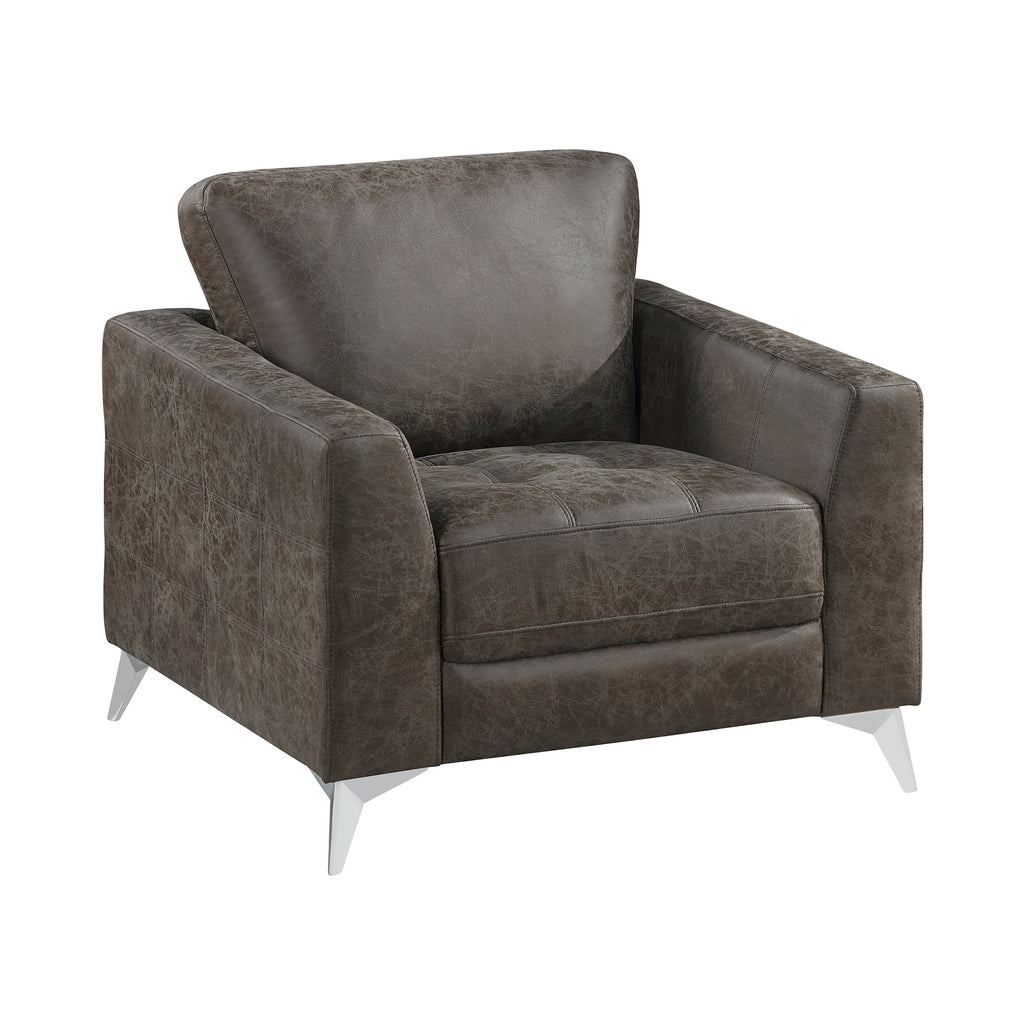 Polished Microfiber Living Room Chair