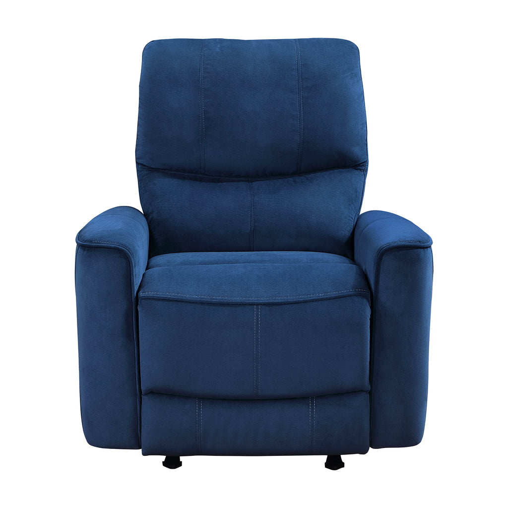 Velvet Fabric Power Rocker Reclining Chair