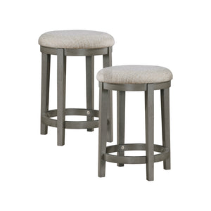 Textured Fabric Counter Height Stool