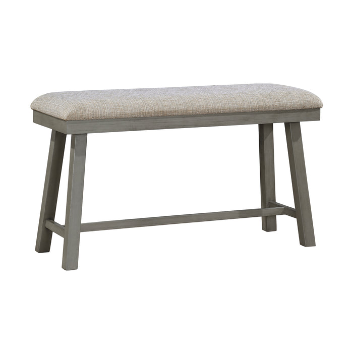 Textured Fabric Counter Height Bench