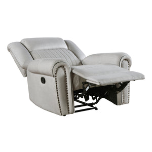 Textured Microfiber Manual Reclining Chair