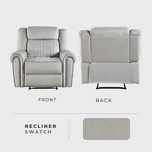 Textured Microfiber Manual Reclining Chair