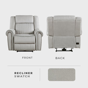 Textured Microfiber Power Reclining Chair