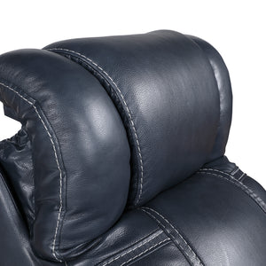 Leather Match Power Reclining Chair with Storage