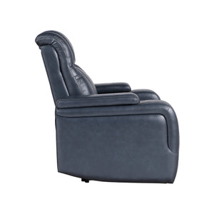 Leather Match Power Reclining Chair with Storage