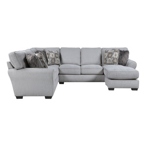 Chenille Fabric 2-Piece Reversible Sectional