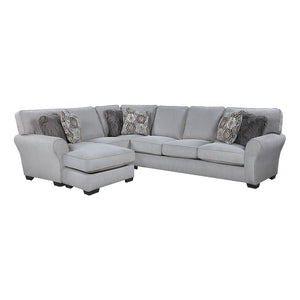 Chenille Fabric 2-Piece Reversible Sectional