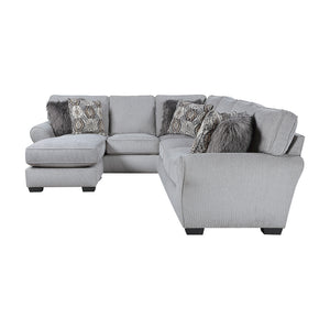 Chenille Fabric 2-Piece Reversible Sectional