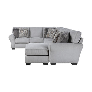 Chenille Fabric 2-Piece Reversible Sectional